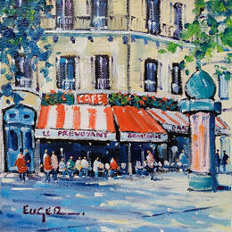 Painting BOULEVARD MAGENTA A PARIS by Euger | Painting Figurative Oil Life style, Pop icons, Society, Urban