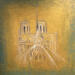 Painting Notre Dame by Rocco Sophie | Painting Raw art Acrylic Gluing Sand