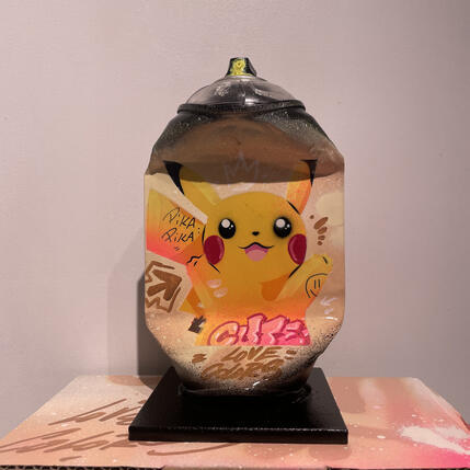 Sculpture Pika cute by Lemoine Mael | Sculpture Pop-art Acrylic, Graffiti Pop icons