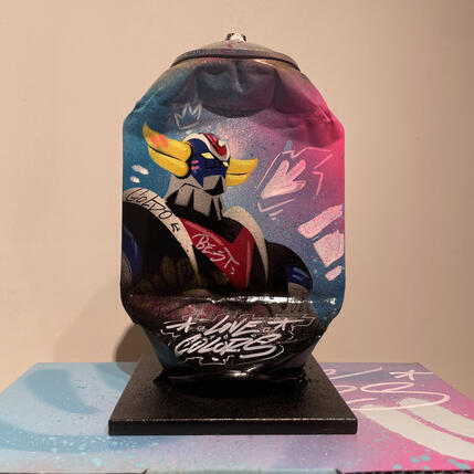 Sculpture Goldo colors by Lemoine Mael | Sculpture Pop-art Acrylic, Graffiti Pop icons