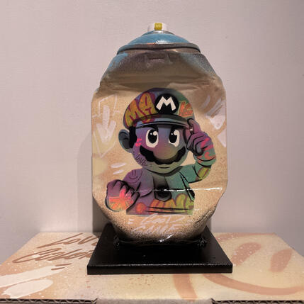 Sculpture Mario Cream by Lemoine Mael | Sculpture Pop-art Acrylic, Graffiti Pop icons