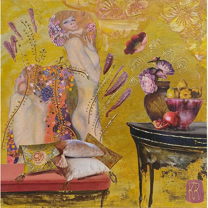 Painting Lisistrata by Romanelli Karine | Painting Figurative Acrylic, Gluing