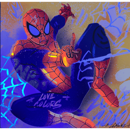 Painting Spider by Lemoine Mael | Painting