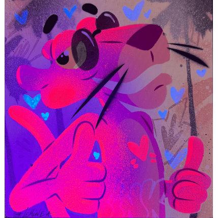Painting Pink Panther by Lemoine Mael | Painting