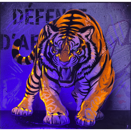 Painting Tiger by Lemoine Mael | Painting