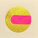 Peinture Bubble geometry par Caitrin Alexandre | Tableau Abstrait Minimaliste Acrylique Feuille d'or