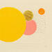 Peinture Bubble reverie  par Caitrin Alexandre | Tableau Abstrait Minimaliste Acrylique Feuille d'or
