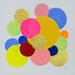 Peinture Bubbling poetry par Caitrin Alexandre | Tableau Abstrait Minimaliste Acrylique Feuille d'or