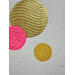 Peinture Suspended bubbles par Caitrin Alexandre | Tableau Abstrait Minimaliste Acrylique Feuille d'or