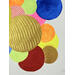 Peinture Blowing bubbles par Caitrin Alexandre | Tableau Abstrait Minimaliste Acrylique Feuille d'or