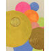 Peinture Blowing bubbles par Caitrin Alexandre | Tableau Abstrait Minimaliste Acrylique Feuille d'or