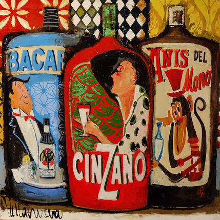 Painting Aperitivo by Villanueva Puigdelliura Natalia | Painting Figurative
