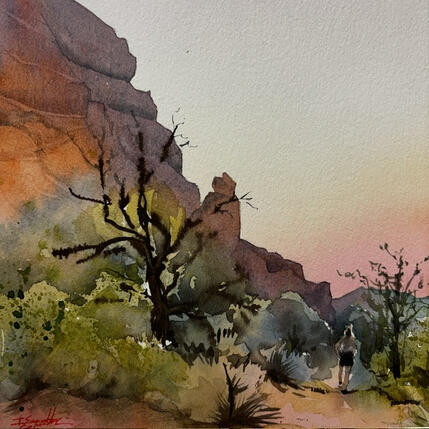 Painting Sedona 160 by Seruch Capouillez Isabelle | Painting Figurative Watercolor Pop icons, Urban