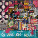 Gemälde La vie est belle ! von Costa Sophie | Gemälde Pop-Art Acryl Collage Upcycling