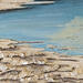 Painting L'îlot d'éternité by Geiry | Painting Subject matter Landscapes Nature Minimalist Wood Pigments Marble powder