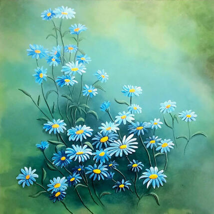 Peinture Eclosion par Geiry | Tableau Matiérisme