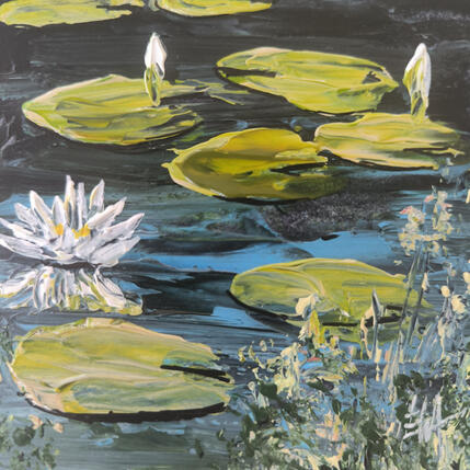 Peinture Clin d' oeil à Claude Monet. par Rey Ewa | Tableau Figuratif Acrylique Paysages