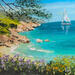 Peinture Ode à la mer. par Rey Ewa | Tableau Figuratif Paysages Acrylique