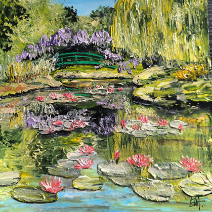 Peinture Giverny - l' esprit de Claude Monet. par Rey Ewa | Tableau Figuratif Acrylique Paysages
