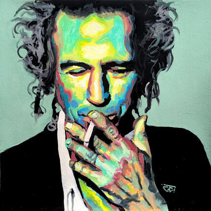 Peinture Keith Richards par G.C.Popartist | Tableau
