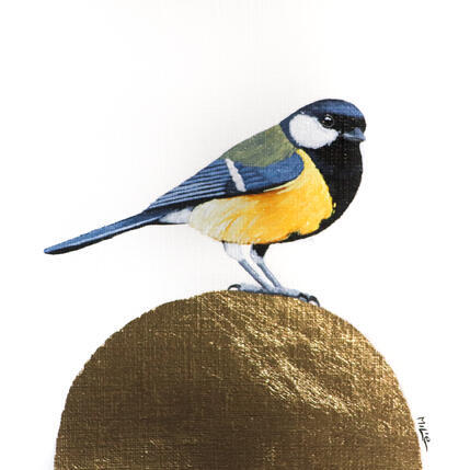 Peinture GOLD AND SUN 149 par Milie Lairie | Tableau Réalisme Feuille d'or, Huile Animaux