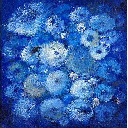Gemälde A fleur bleue von Rocco Sophie | Gemälde