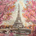 Painting Paris au printemps by Lallemand Yves | Painting Figurative Urban Acrylic