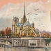 Painting Notre Dame deParis by Lallemand Yves | Painting Figurative Urban Acrylic