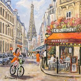 Painting En allant vers la Tour Eiffel by Lallemand Yves | Painting