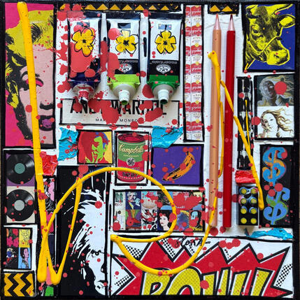 Peinture Tribute to Warhol (Marylin) par Costa Sophie | Tableau