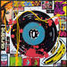 Peinture POP VINYLE (bleu) par Costa Sophie | Tableau Pop-art Icones Pop Acrylique Collage Upcycling