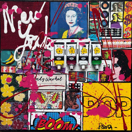 Peinture POP NY (the queen) par Costa Sophie | Tableau
