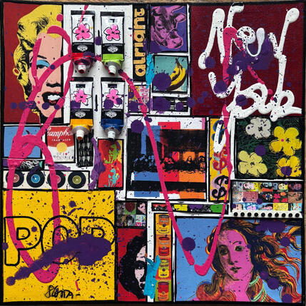 Peinture POP NY par Costa Sophie | Tableau