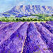 Painting Lavande devant Sainte-Victoire by Arkady | Painting Figurative Oil