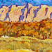 Painting Sainte-Victoire en automne by Arkady | Painting Figurative Oil