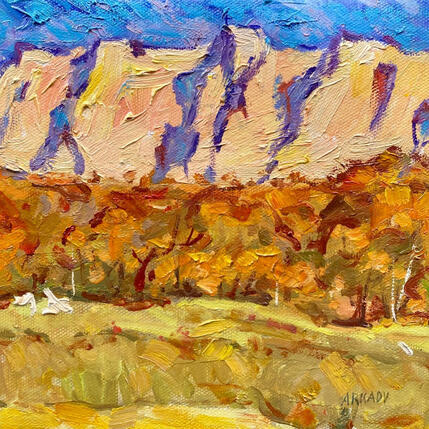 Painting Sainte-Victoire en automne by Arkady | Painting