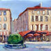 Painting Fontaine cours Mirabeau by Arkady | Painting Figurative Oil