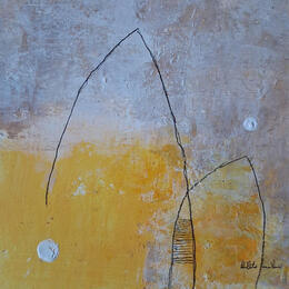 Peinture abstract yellow A 203 par Wilms Hilde | Tableau