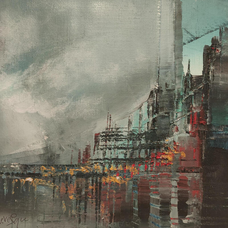 Painting Dystopie by Levesque Emmanuelle | Painting Oil