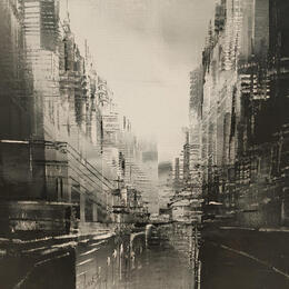 Painting Skyscrapers by Levesque Emmanuelle | Painting