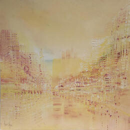 Painting Soleil intense by Levesque Emmanuelle | Painting