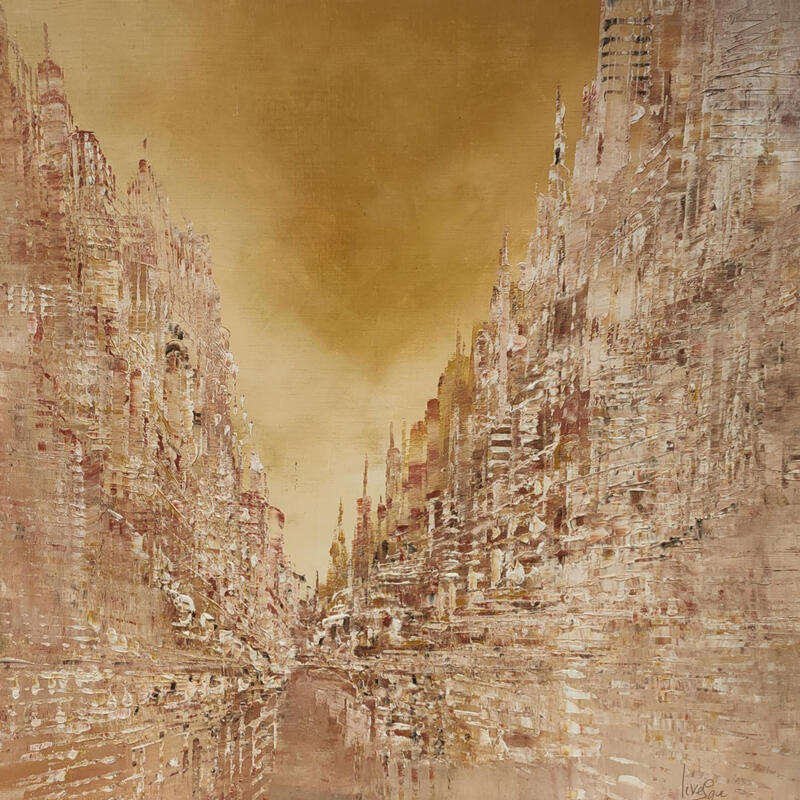 Painting Golden hour by Levesque Emmanuelle | Painting Oil