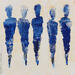 Peinture Azur par Rocco Sophie | Tableau Art Singulier Acrylique Collage Sable