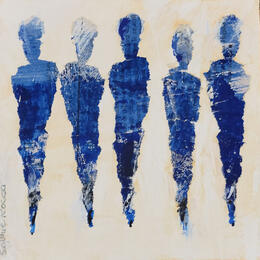 Painting Azur by Rocco Sophie | Painting Raw art Acrylic, Gluing, Sand