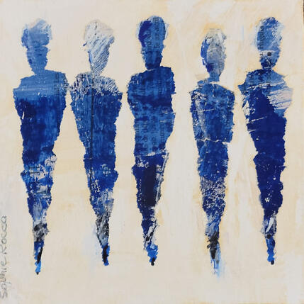 Painting Azur by Rocco Sophie | Painting Raw art Acrylic, Gluing, Sand