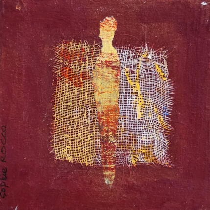 Painting La mariée by Rocco Sophie | Painting Raw art Acrylic, Gluing, Sand