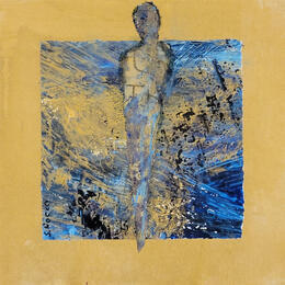 Peinture La sirène par Rocco Sophie | Tableau Art Singulier Acrylique, Collage, Sable