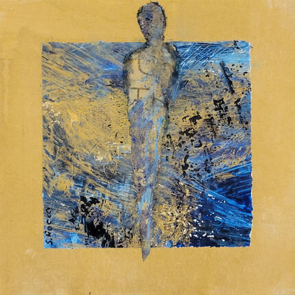 Painting La sirène by Rocco Sophie | Painting Raw art Acrylic, Gluing, Sand