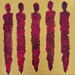 Painting Prestige du rouge by Rocco Sophie | Painting Raw art Acrylic Gluing Sand