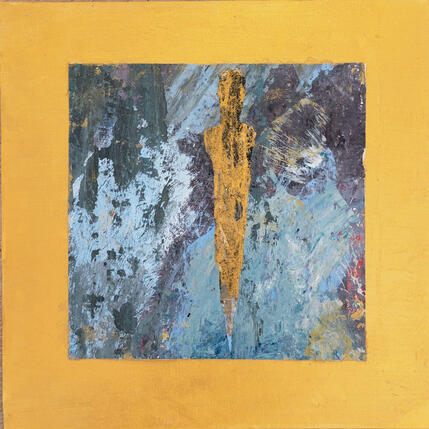 Painting Le vitrail by Rocco Sophie | Painting Raw art Acrylic, Gluing, Sand